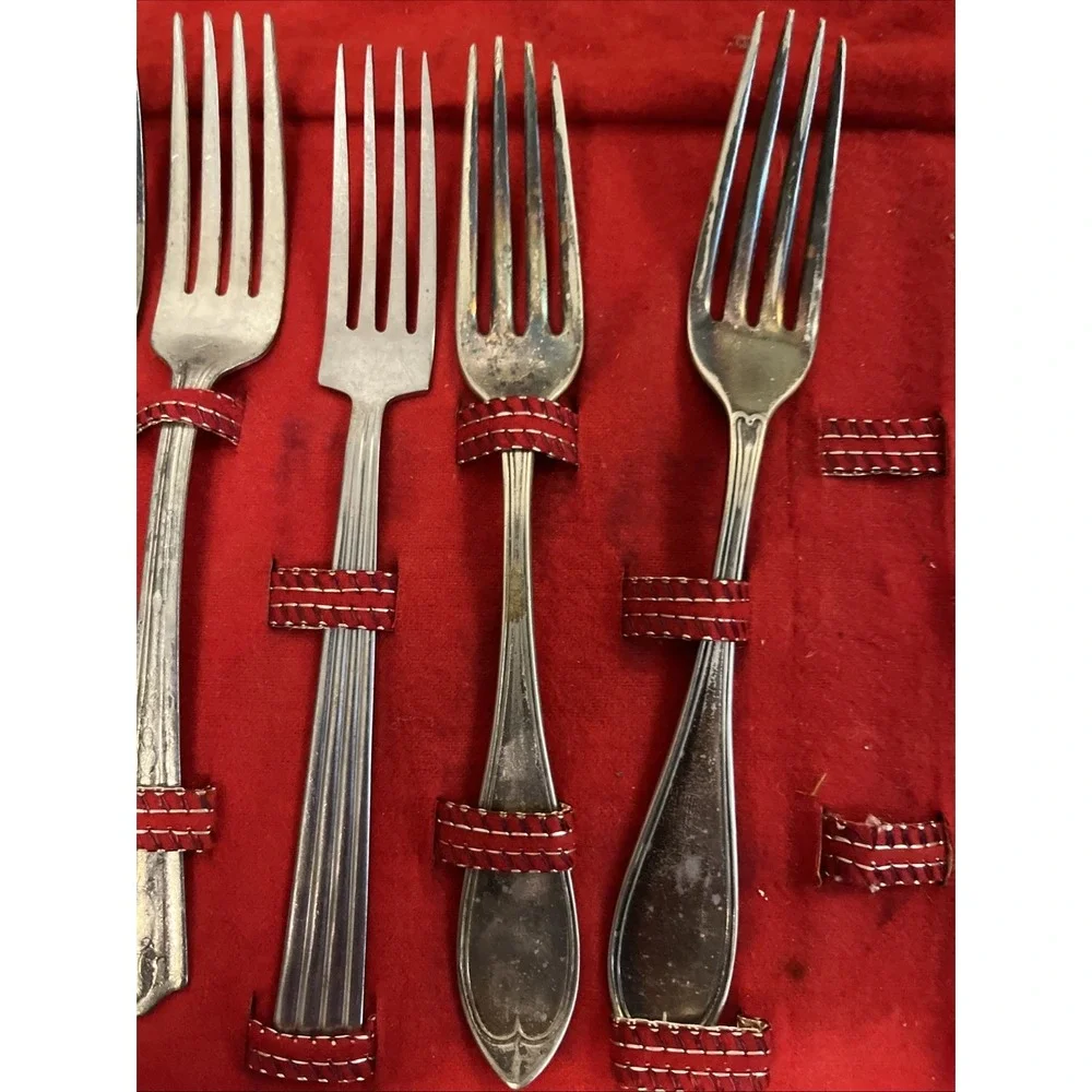 Antique Vintage Silverplate Flatware 16 Lot Oneida Rogers 1800s 1900s With Case